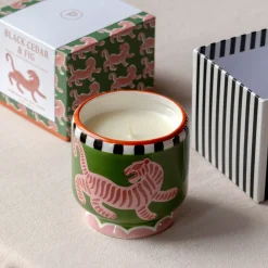 Graham & Green Candle Holders & Candles|Home Fragrance<Tiger Ceramic Cedar and Fig Candle