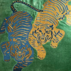 Graham & Green Sofa Cushions|Cushions<Tiger Embroidered Velvet Square Cushions