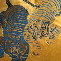 Graham & Green Sofa Cushions|Cushions<Tiger Embroidered Velvet Square Cushions
