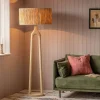 Graham & Green Floor Lamps<Twin Stem Wooden Floor Lamp