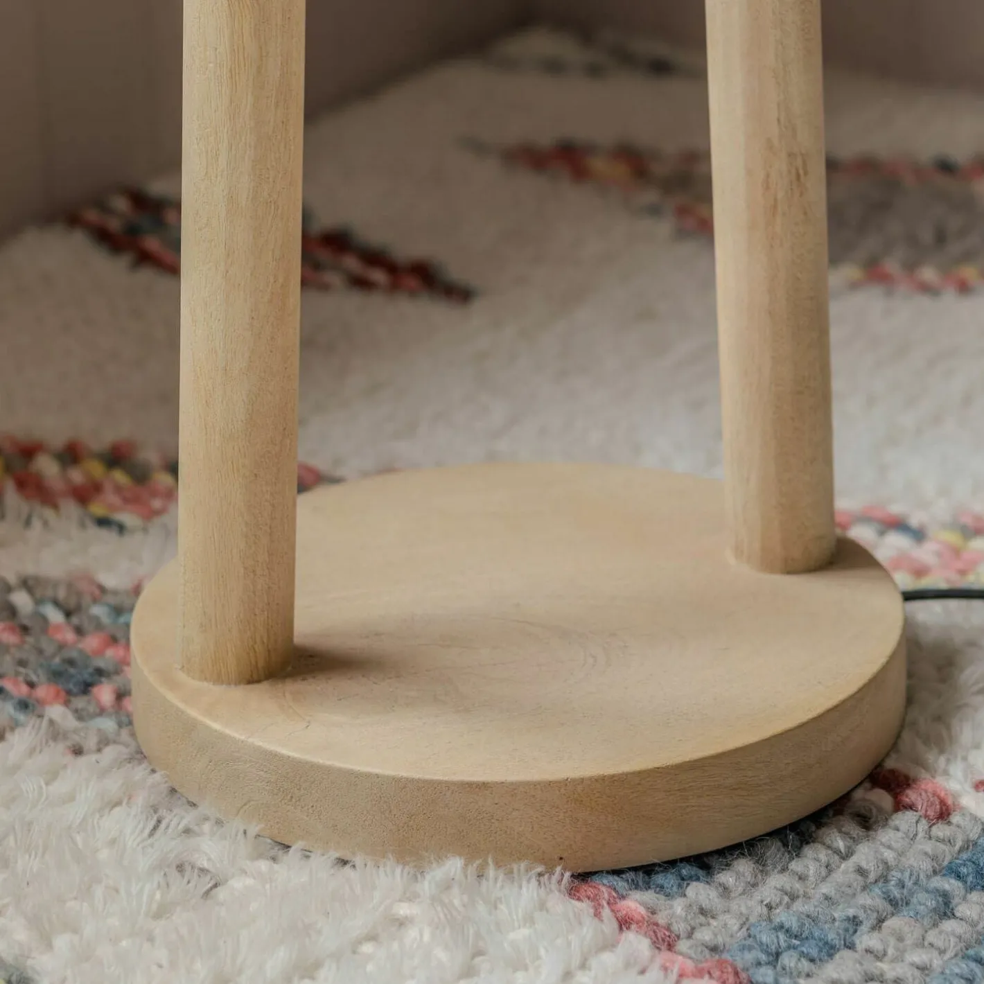 Graham & Green Floor Lamps<Twin Stem Wooden Floor Lamp