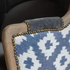 Graham & Green Armchairs<Valentin Blue Ikat Armchair