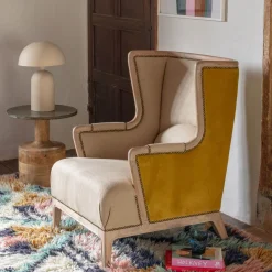 Graham & Green Armchairs<Valentin Yellow Velvet Armchair