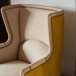 Graham & Green Armchairs<Valentin Yellow Velvet Armchair