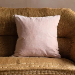 Graham & Green Sofa Cushions|Cushions<Velvet Square Cushions with Linen Trim