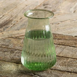 Graham & Green Vases & Plant Pots<Vintage Green Ribbed Posy Vase