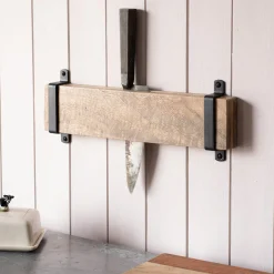 Graham & Green Kitchen Accessories<Vintage Mango Wood Knife Rack