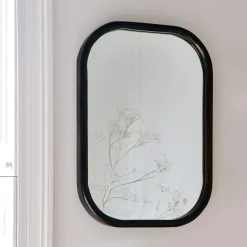 Graham & Green Wall Mirrors<Walter Small Dark Wood Mirror
