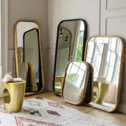 Graham & Green Wall Mirrors<Walter Small Dark Wood Mirror