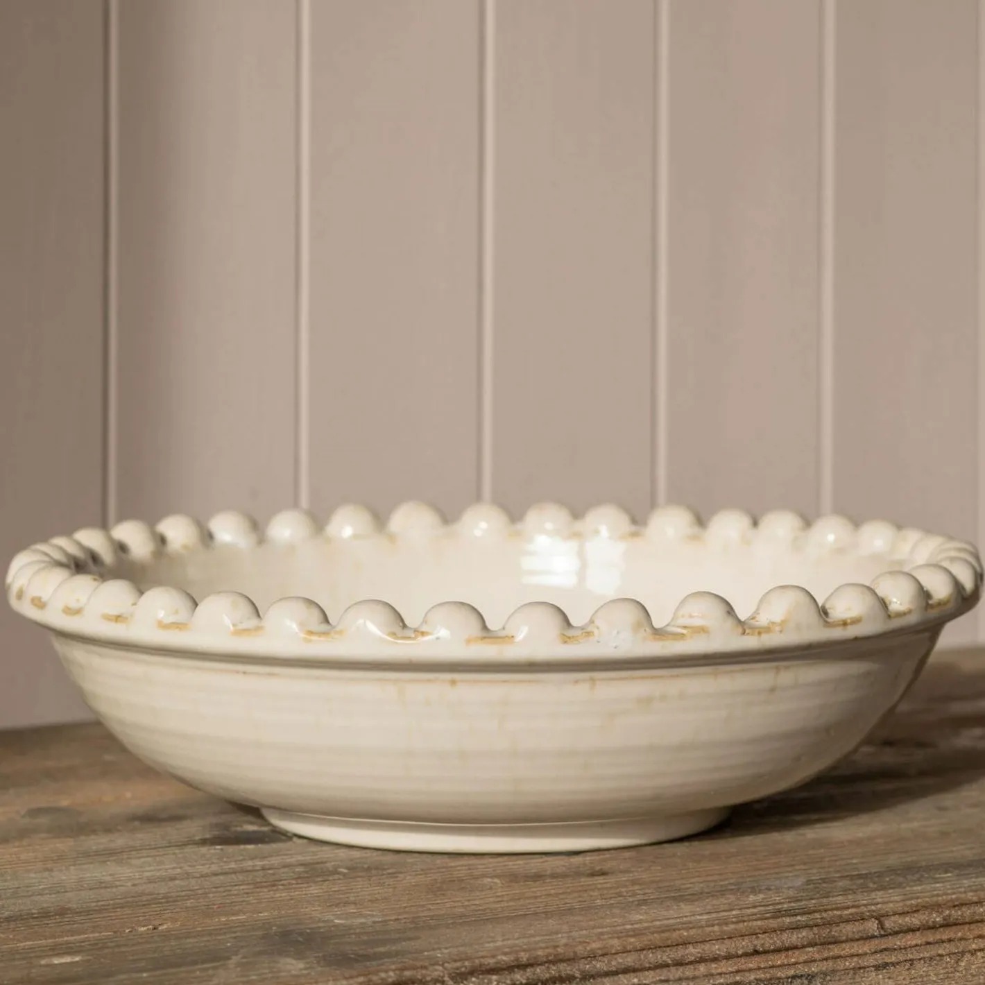 Graham & Green Outdoor Dining|Tableware<White Bobble Serving Bowl
