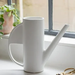 Graham & Green Outdoor Dining|Vases & Plant Pots<White Ceramic Watering Can Vase
