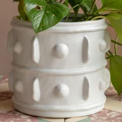 Graham & Green Vases & Plant Pots<White Rustic Planter Large