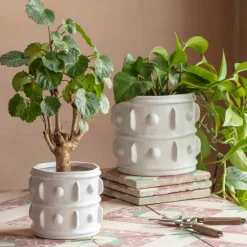 Graham & Green Vases & Plant Pots<White Rustic Planter Large