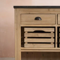 Graham & Green Kitchen Islands|Kitchen Islands And Larders<Whitewashed Hudson Kitchen Breakfast Bar