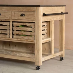 Graham & Green Kitchen Islands|Kitchen Islands And Larders<Whitewashed Hudson Kitchen Breakfast Bar