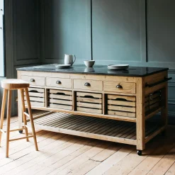 Graham & Green Kitchen Islands|Kitchen Islands And Larders<Whitewashed Hudson Kitchen Island