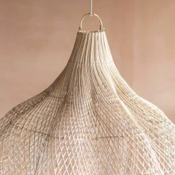 Graham & Green Ceiling Lights & Chandeliers<Whitewashed Rattan Ceiling Shade