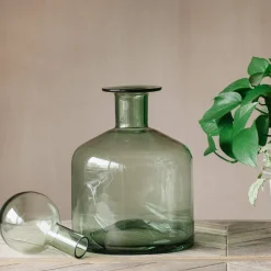 Graham & Green Decorative Accessories<Wide Green Glass Bottle