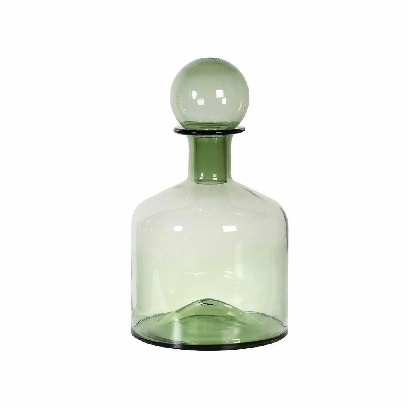 Graham & Green Decorative Accessories<Wide Green Glass Bottle