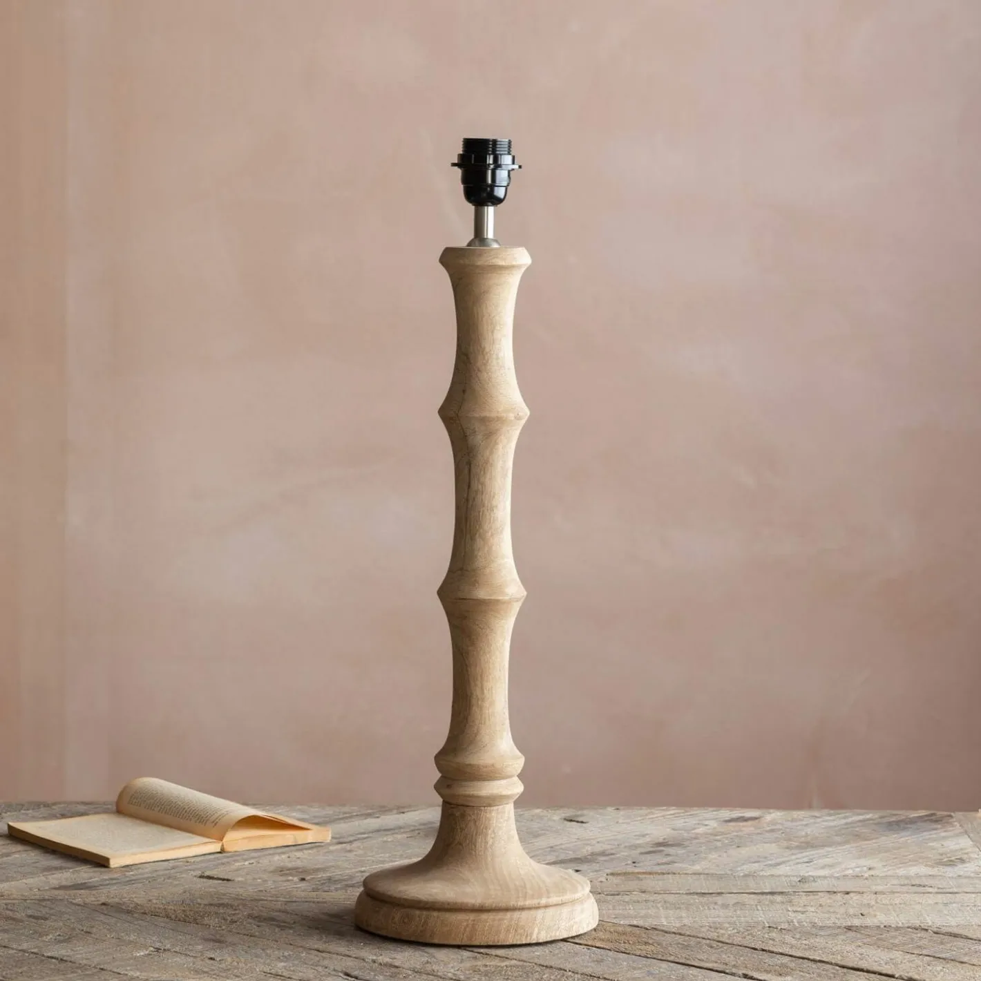 Graham & Green Table Lamps<Wooden Bamboo Table Lamp Medium