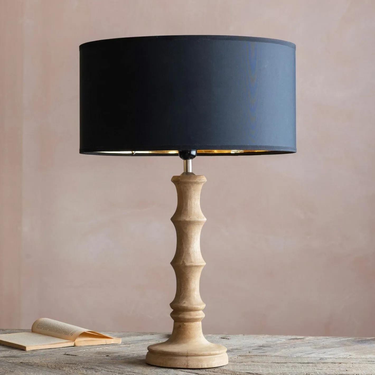 Graham & Green Table Lamps<Wooden Bamboo Table Lamp Small
