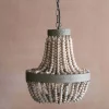 Graham & Green Ceiling Lights & Chandeliers<Wooden Beaded Pendant Light