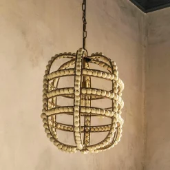 Graham & Green Ceiling Lights & Chandeliers<Wooden Bead Pendant