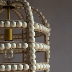 Graham & Green Ceiling Lights & Chandeliers<Wooden Bead Pendant