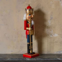 Graham & Green Decorative Accessories<Wooden Bejeweled Nutcracker with Staff