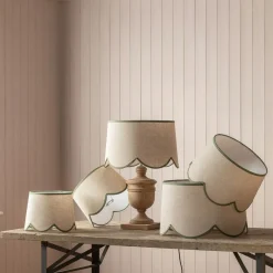 Graham & Green Lamp Shades<Woodland Green Scallop Lamp Shades
