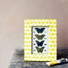 Graham & Green Photo Frames<Yellow and White Chevron Bone Frame