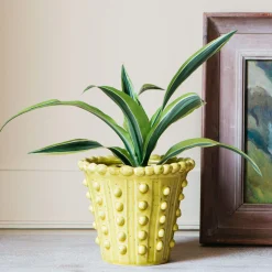 Graham & Green Vases & Plant Pots<Yellow Bobble Plant Pot