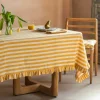 Graham & Green Outdoor Dining|Table Cloths & Napkins<Yellow Candy Stripe Frill Tablecloths