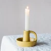 Graham & Green Candle Holders & Candles<Yellow Curve Candle Holder
