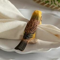 Graham & Green Table Cloths & Napkins|Table Cloths & Napkins<Yellowhammer Bird Napkin Ring