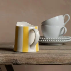 Graham & Green Outdoor Dining|Jugs & Carafes<Yellow Stripe Creamer Jug